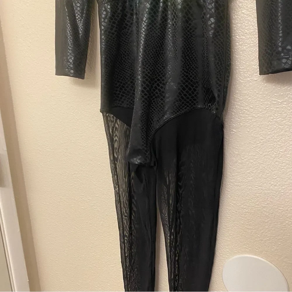 Revolution Dance black neon unitard costume ELECTRIC TOUCH RC22775 LC child